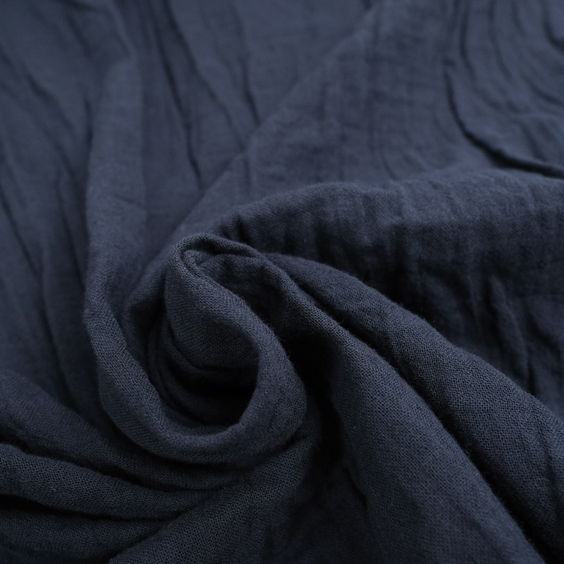 Organic Double Gauze, 130 cm, Midnight Blue - Maison Klem